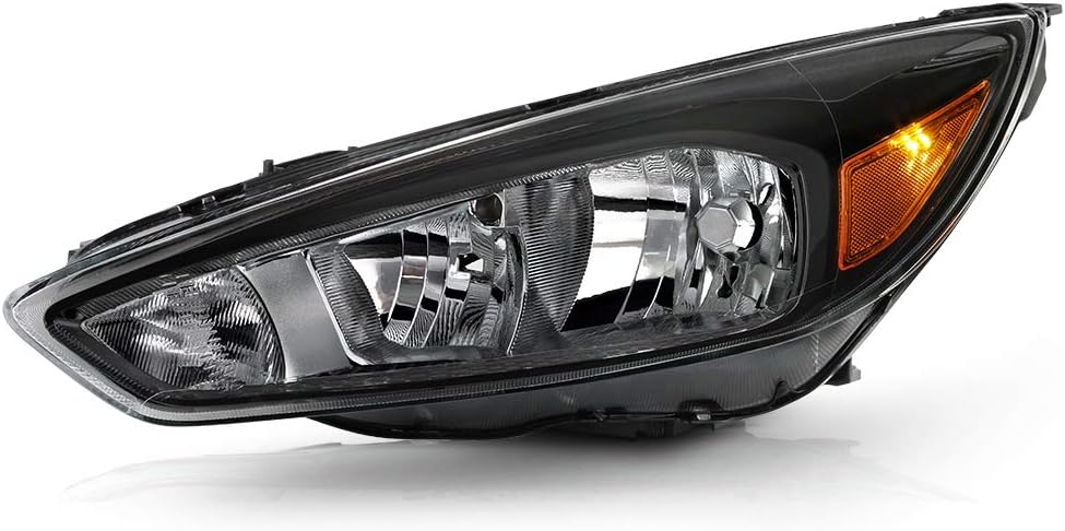 2015-2018 Ford Focus Black Bezel Halogen Headlight Assembly Driver Side A3385