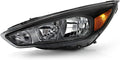 2015-2018 Ford Focus Black Bezel Halogen Headlight Assembly Driver Side A3385
