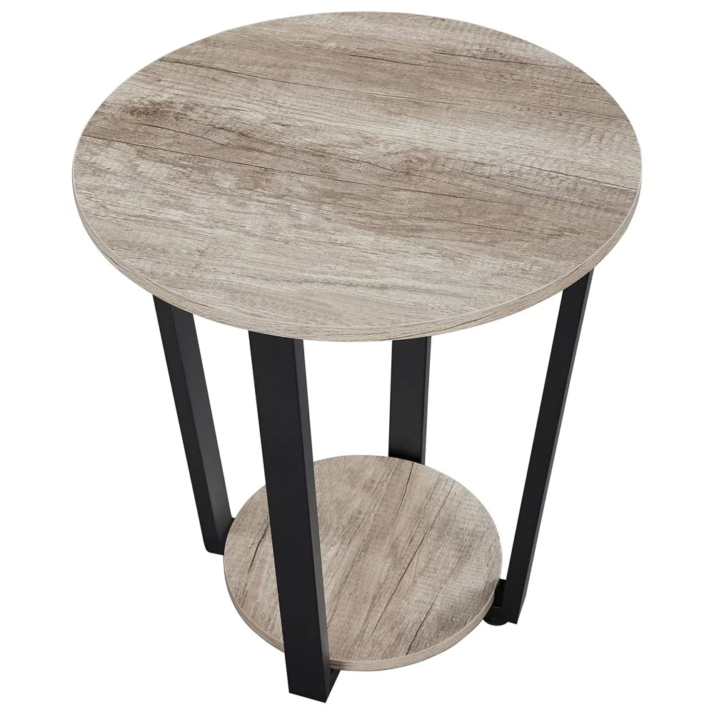Set of 2 Gray Metal Side Table V600688