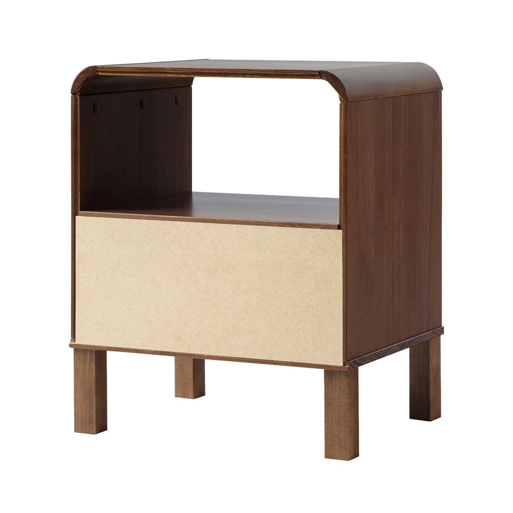 Brown Solid Wood Nightstand R40137