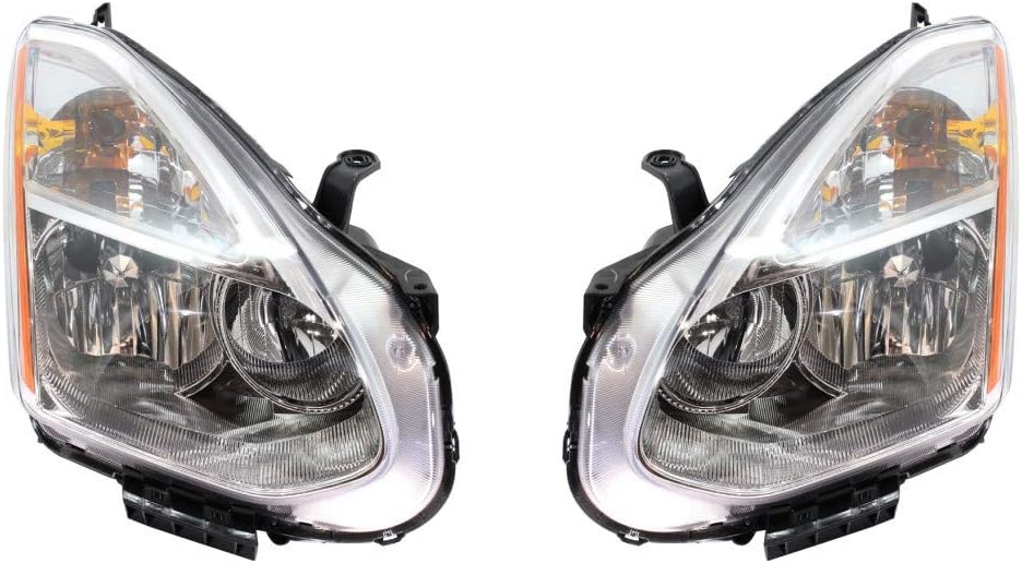 Headlight Assembly for Nissan Rogue 2009-2010 Driver and Passenger Side J2785