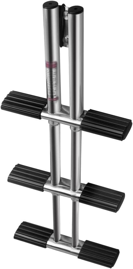 Dual Vertical Telescoping 3 Step Stainless Steel Boat Ladder A383854