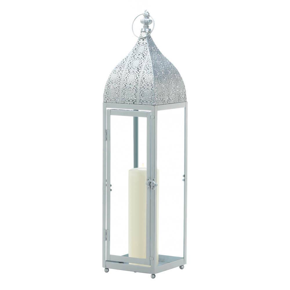 Large Silver Moroccan Style Lantern X348932