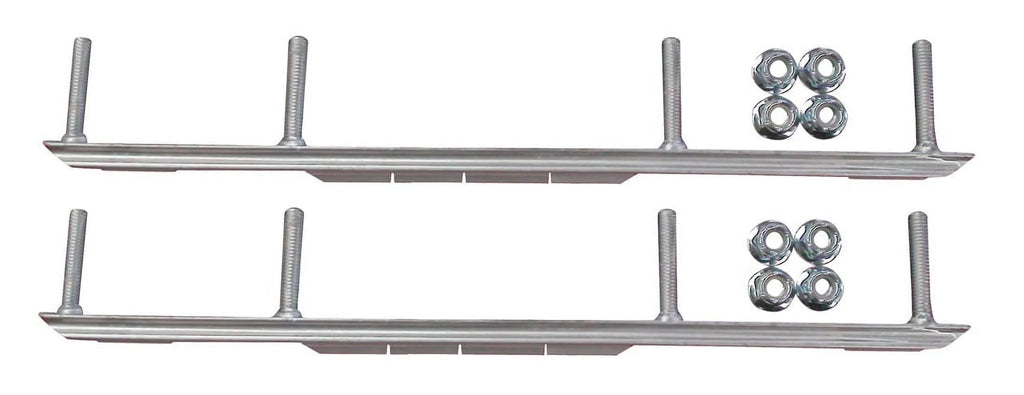 Red BX Snowmobile Skis with 9" Shaper Bars Complete Kit P402