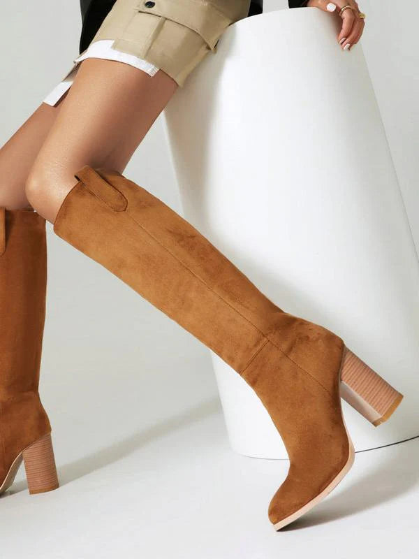Suede High Heel Boots P33195