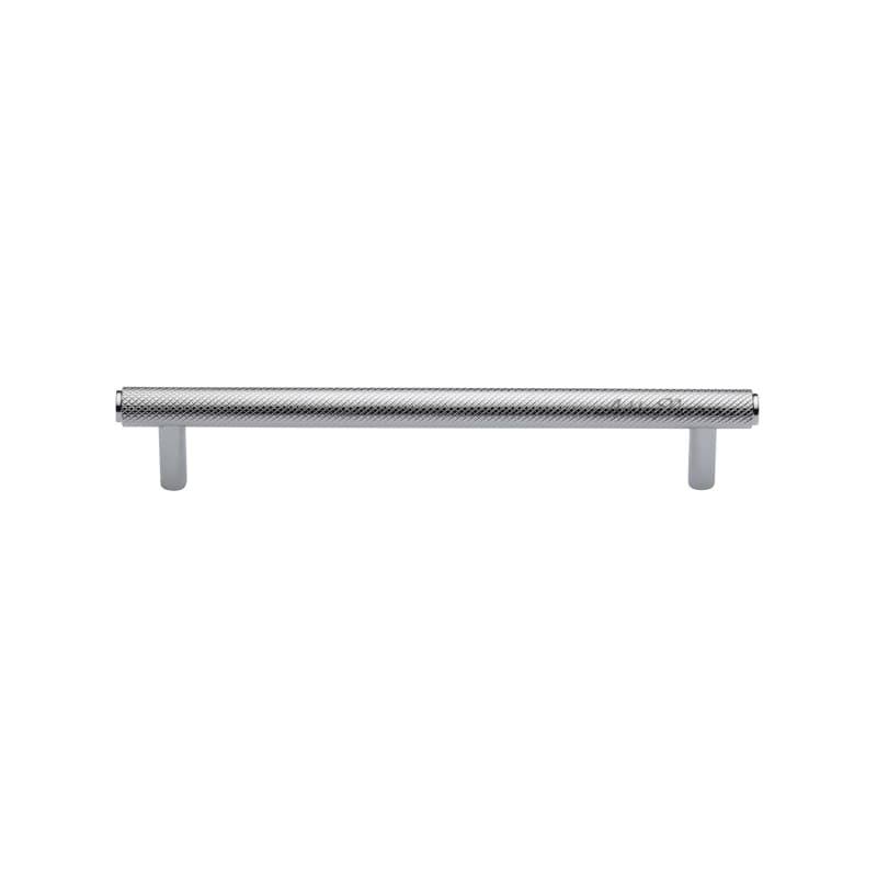 Polished Chrome Knurled Cabinet Bar Pull R41869