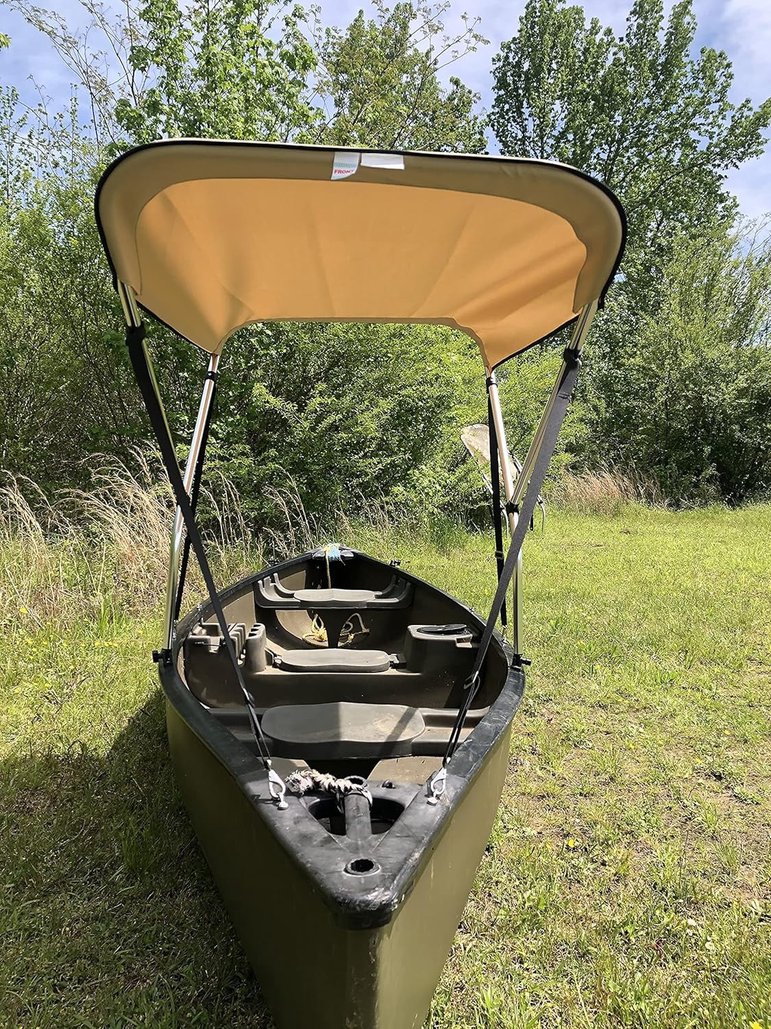 Beige 2' By 6' Canoe/Kayak Sun Shade/Canopy K598325