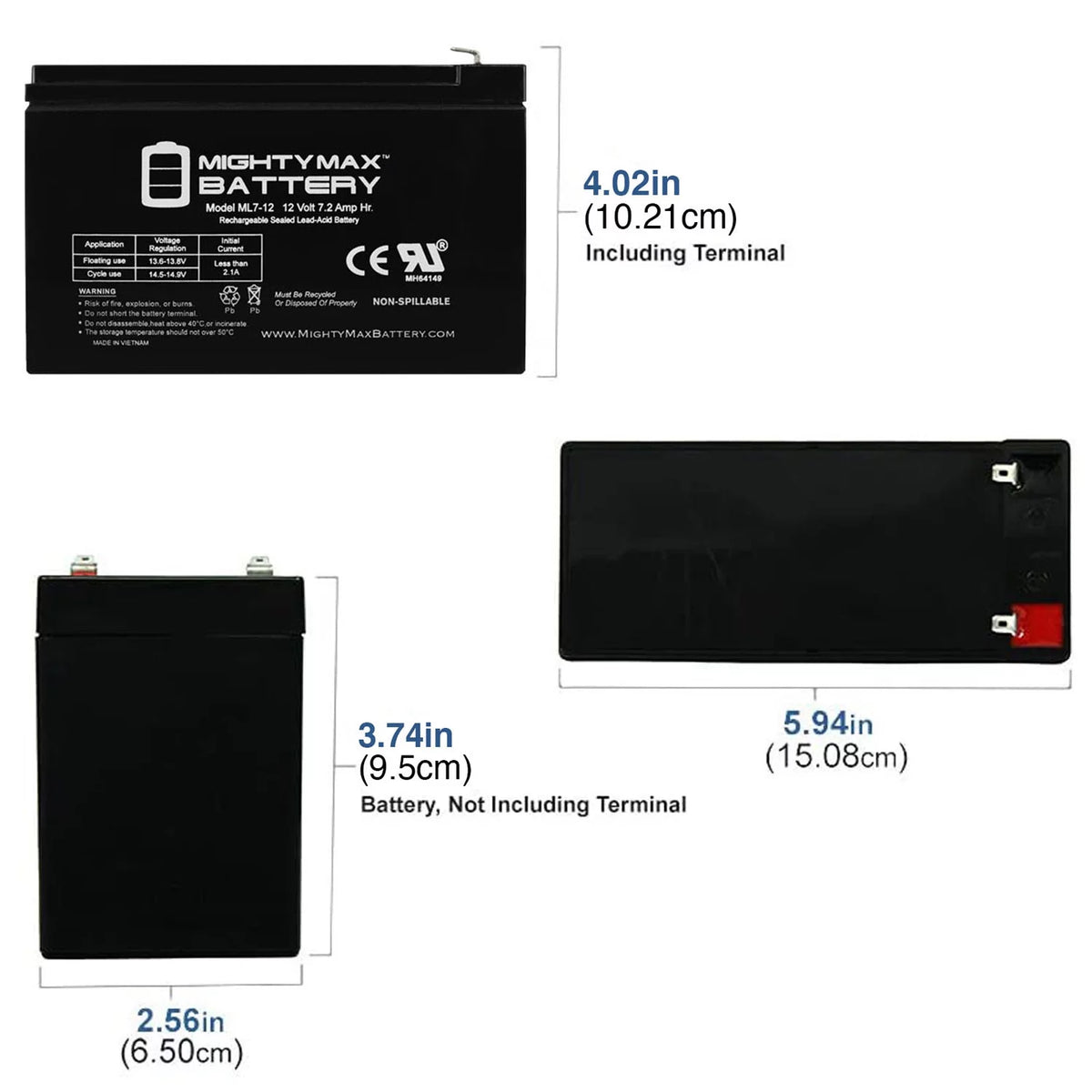 12V 7AH SLA Battery U7623