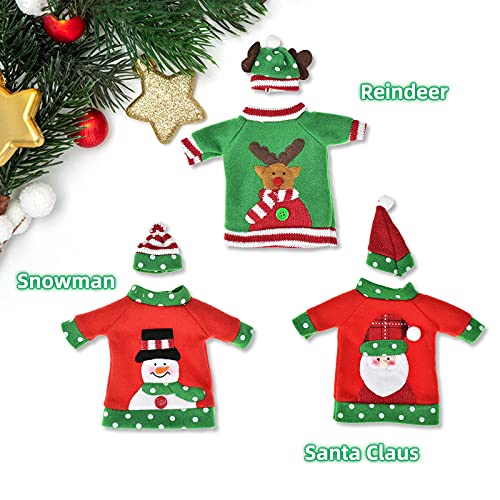 Handmade Christmas Wine Bottle Cover Set of 3 O5346