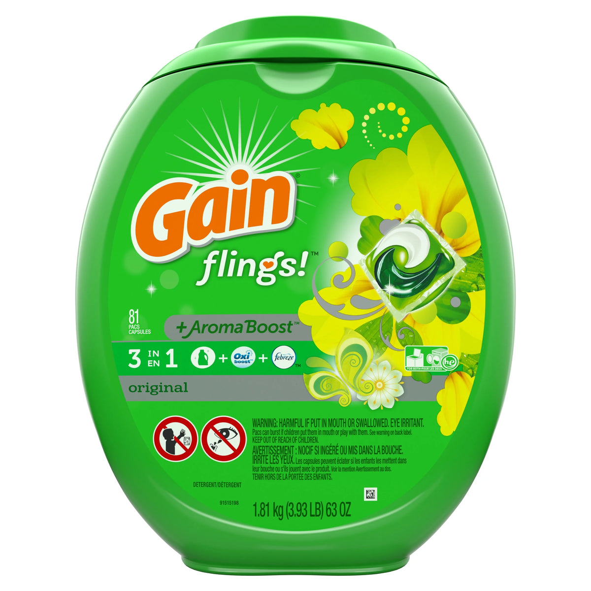 81 Count Laundry Detergent Pacs J264