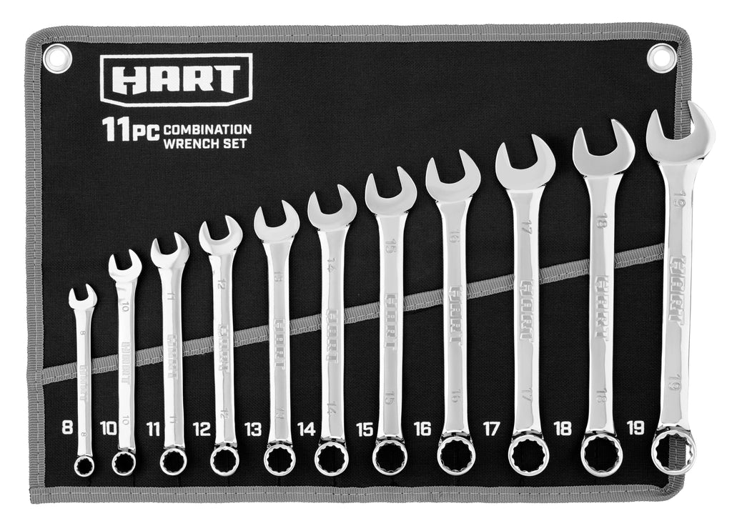 11-Piece Combination Wrench Set with Tool Pouch V402394