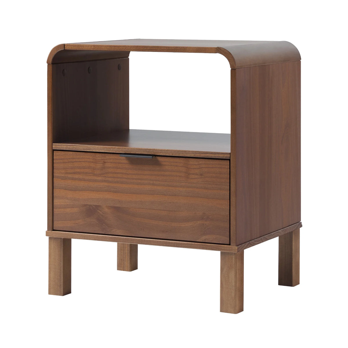 Brown Solid Wood Nightstand R40137