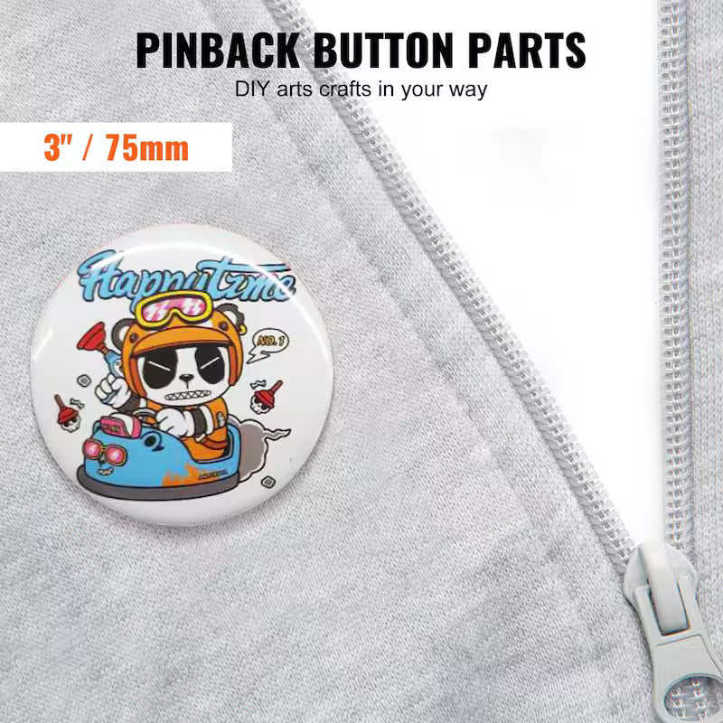 75 mm Button Badge Parts 200 Sets C8383