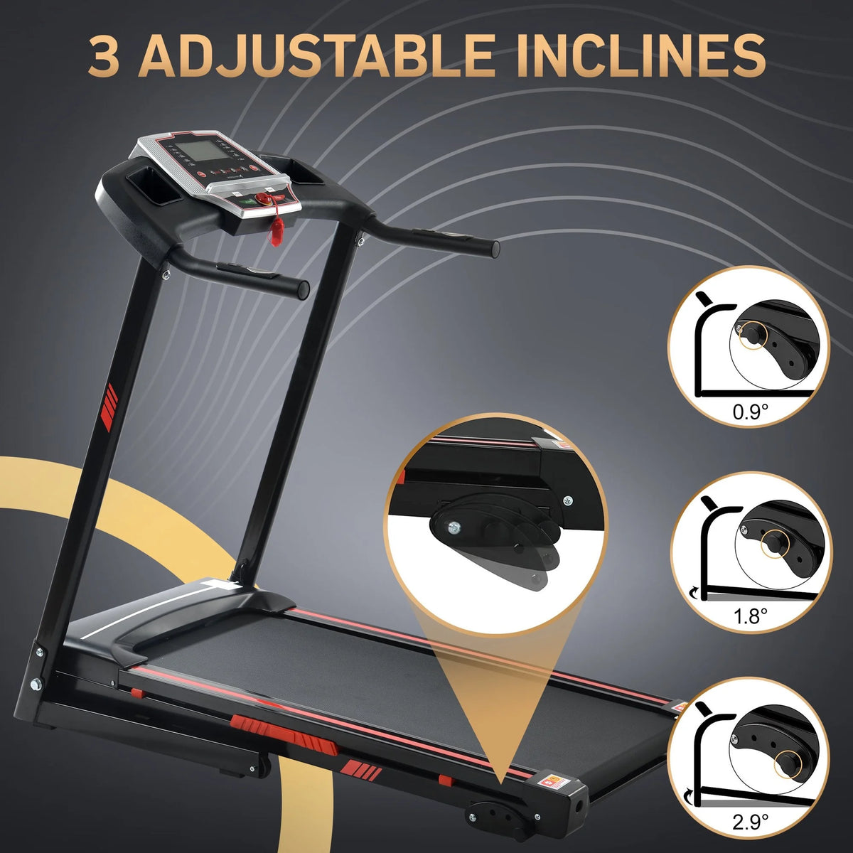 3.5 HP Folding Treadmill with Incline V1787