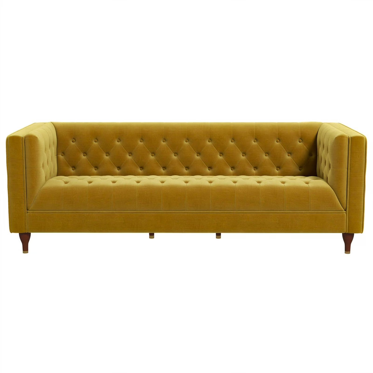 Gold Velvet Upholstered Sofa D38511