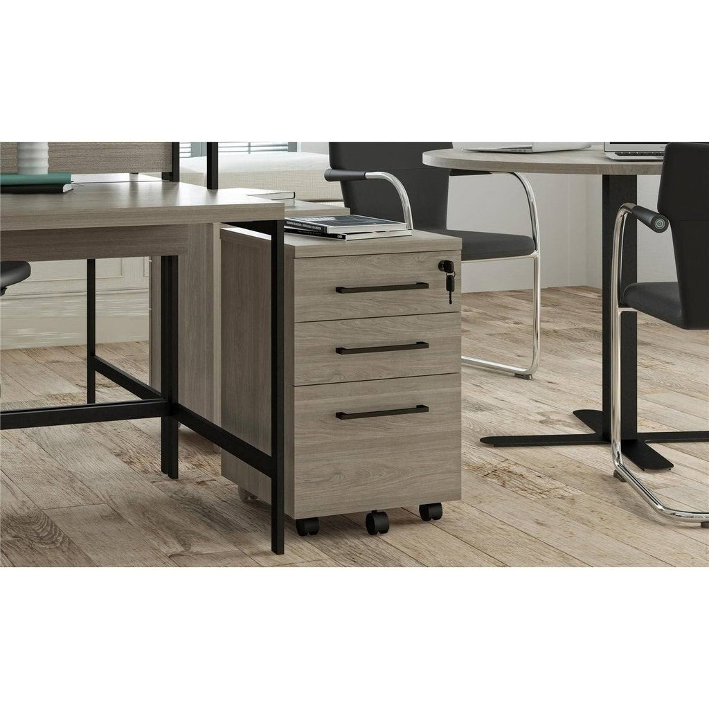 Black Mobile File Cabinet W820435