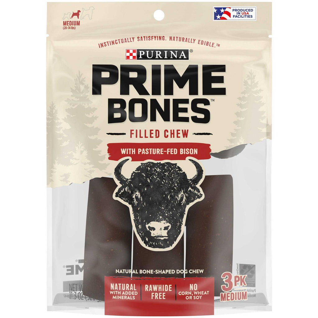 Natural Dog Treats Filled Chew With Bison F60388
