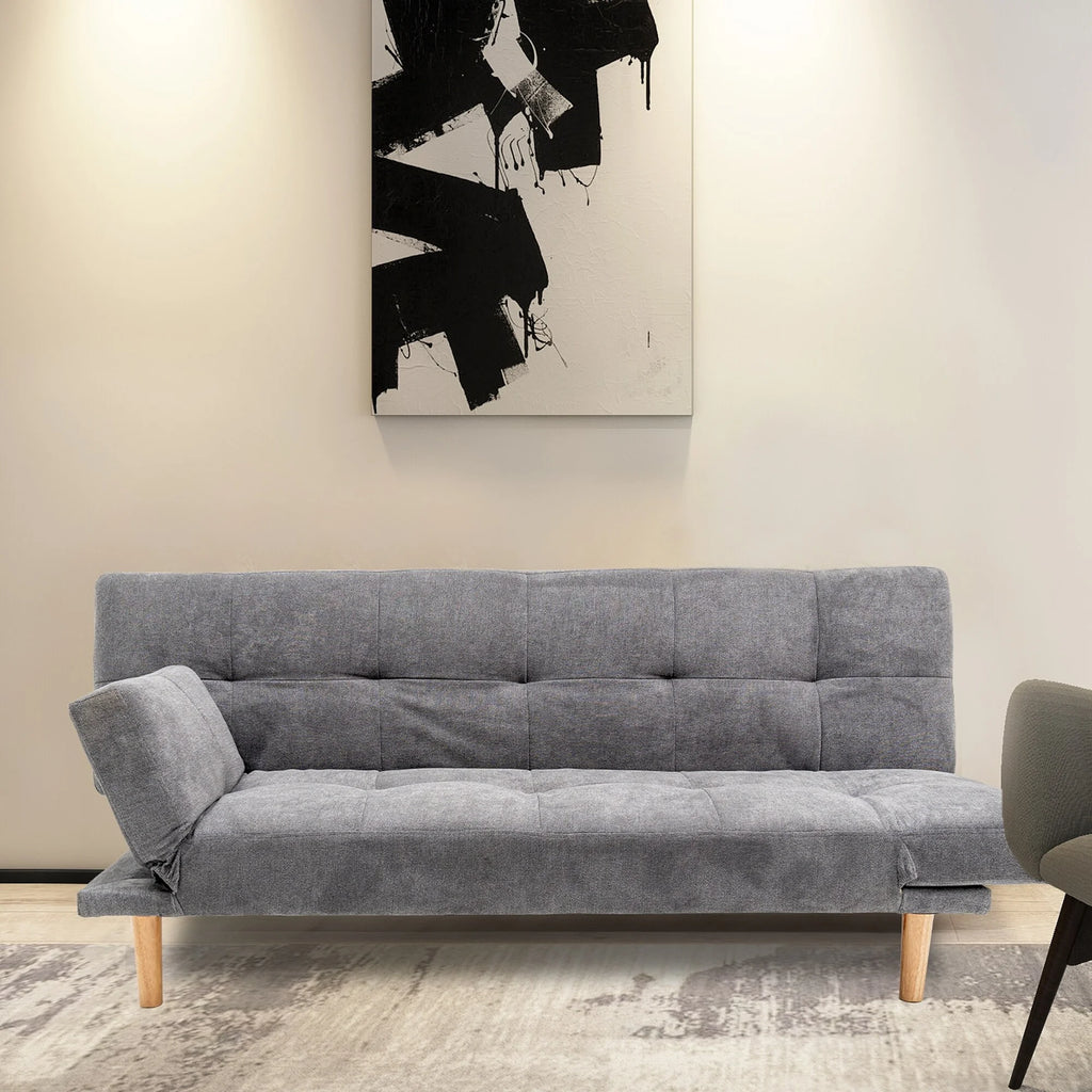 Linen Tufted Convertible Sofa Bed A7961