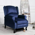 Blue Fabric Manual Standard Recliner K8422