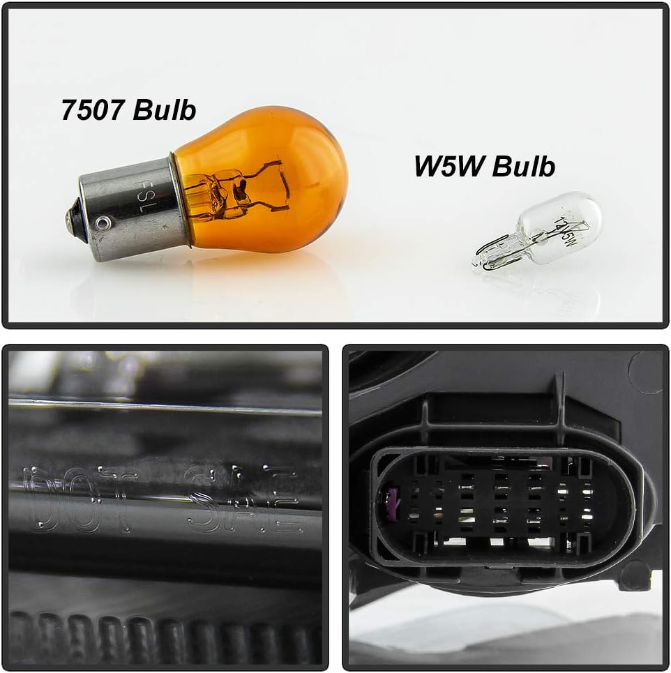 2015-2018 Ford Focus Black Bezel Halogen Headlight Assembly Driver Side A3385