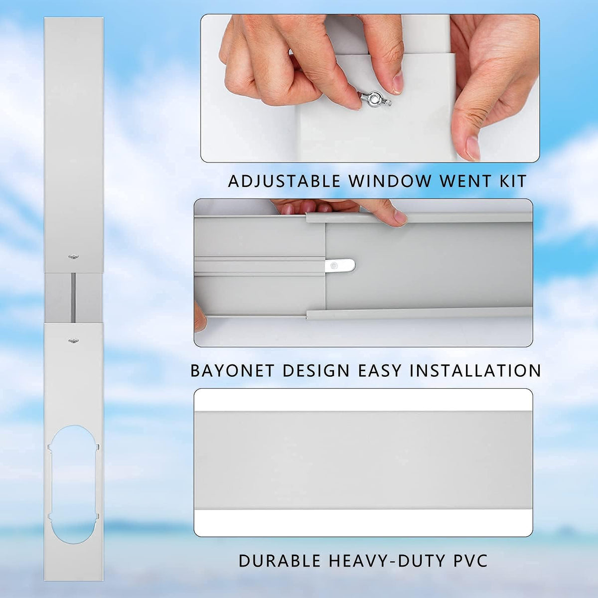 Portable AC Window Vent Kit with Exhaust Hose C5193