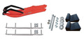 Red BX Snowmobile Skis with 9" Shaper Bars Complete Kit P402
