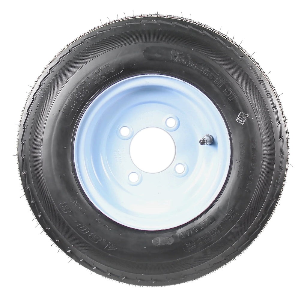 Trailer Tires On Rims 4.80-8 4 Lug White J807779