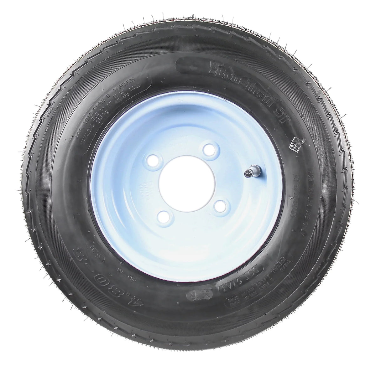 Trailer Tires On Rims 4.80-8 4 Lug White J807779