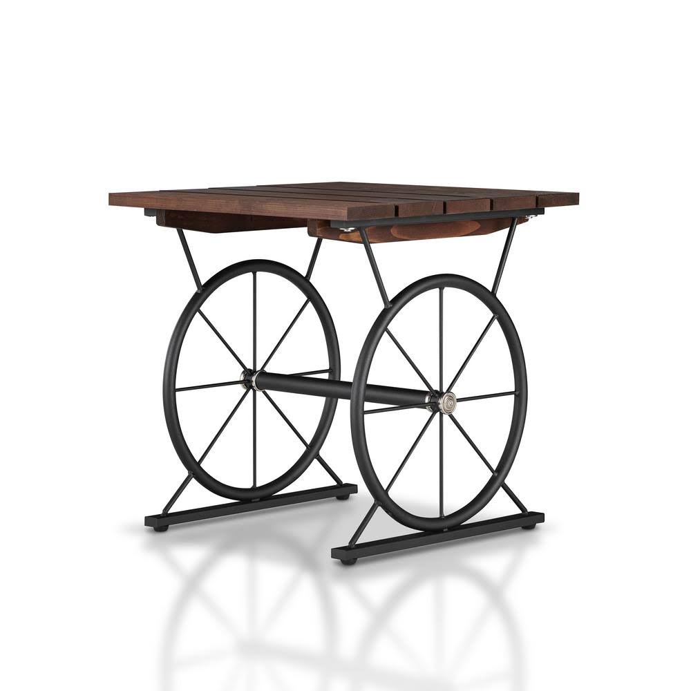 Toasted Barnwood Panel End Table E75272