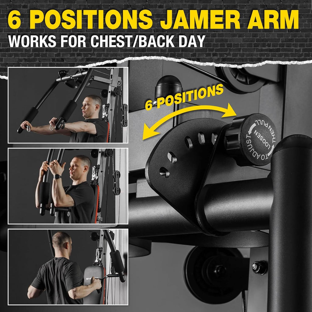 Multifunctional Home Gym Station with 150LBS Weight Stack W290