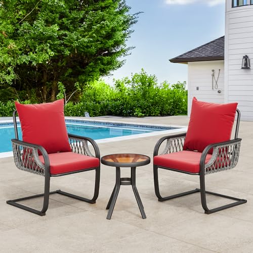 7 Pieces PE Rattan Wicker Patio Furniture Set with Table and Cushions N31397