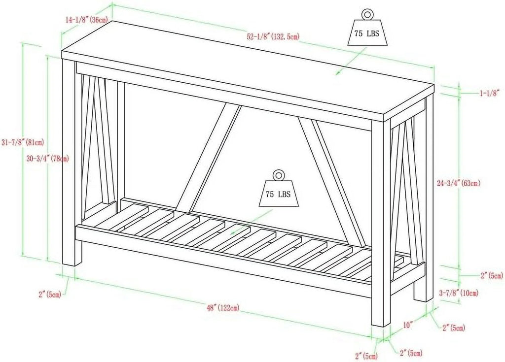 Rustic Entry Console Table H4144