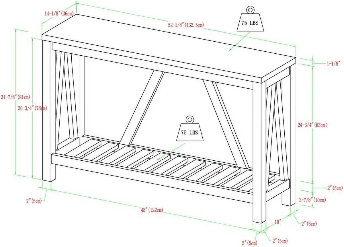 Rustic Entry Console Table H4144