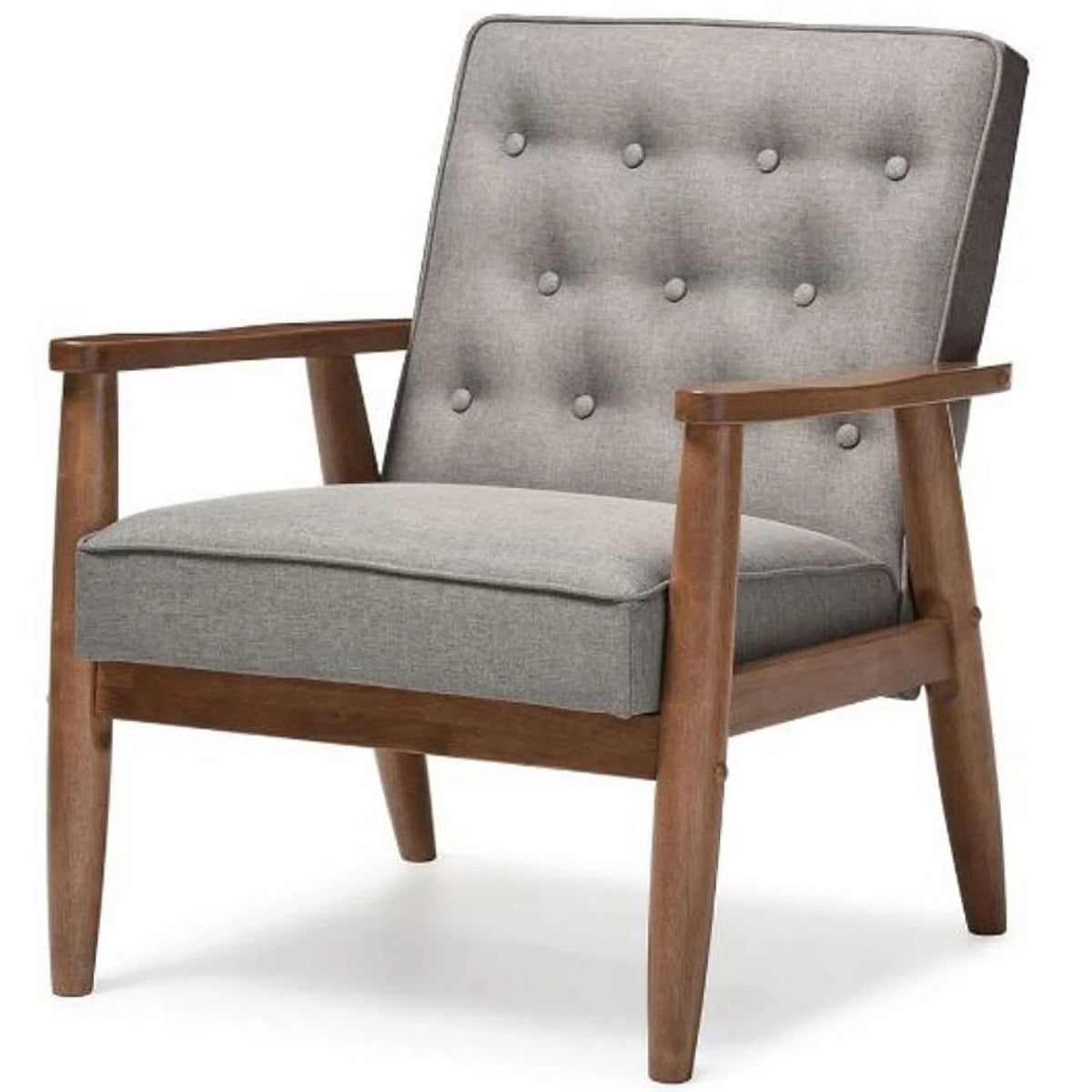 2 Piece Tufted Sofa Set in Gray I145140