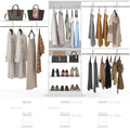 96'' White Closet System with 3 Shelving Towers U99878