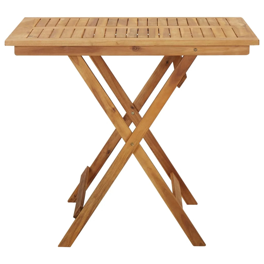 Folding Acacia Wood Square Dining Table Z597