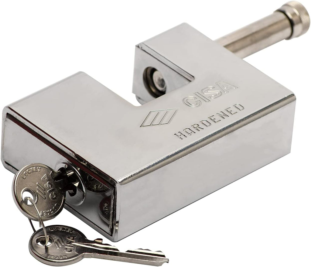 4'' Rectangular Heavy Duty Armored Padlock with 2 Keys, Pack of 2 G41939