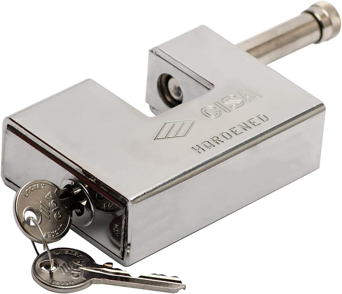 4'' Rectangular Heavy Duty Armored Padlock with 2 Keys, Pack of 2 G41939