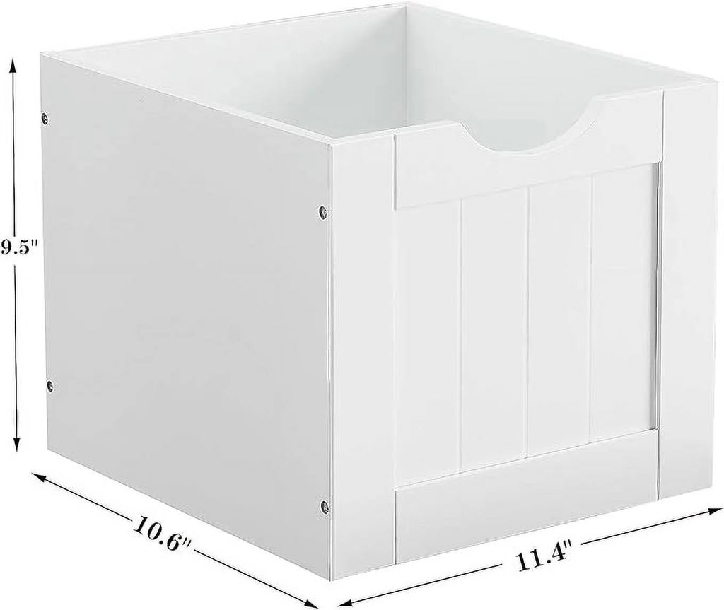 White Bathroom Floor Storage Cabinet with 2 Drawers L92451