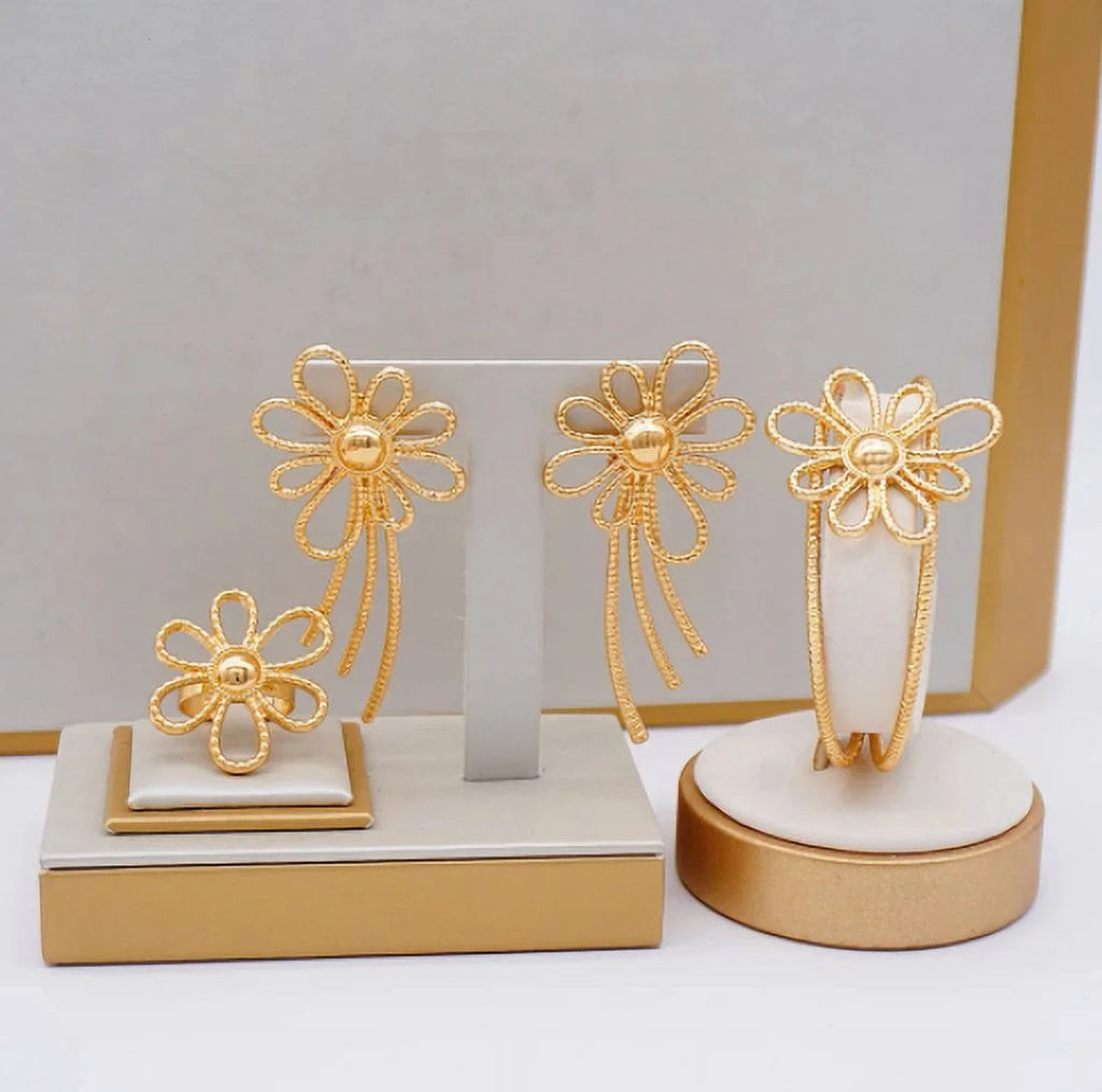 24K Gold Color Fine Jewelry Set T140