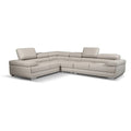 Light Gray Leather Sectional Sofa T40715