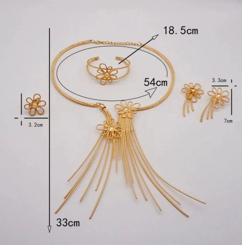 24K Gold Color Fine Jewelry Set T140