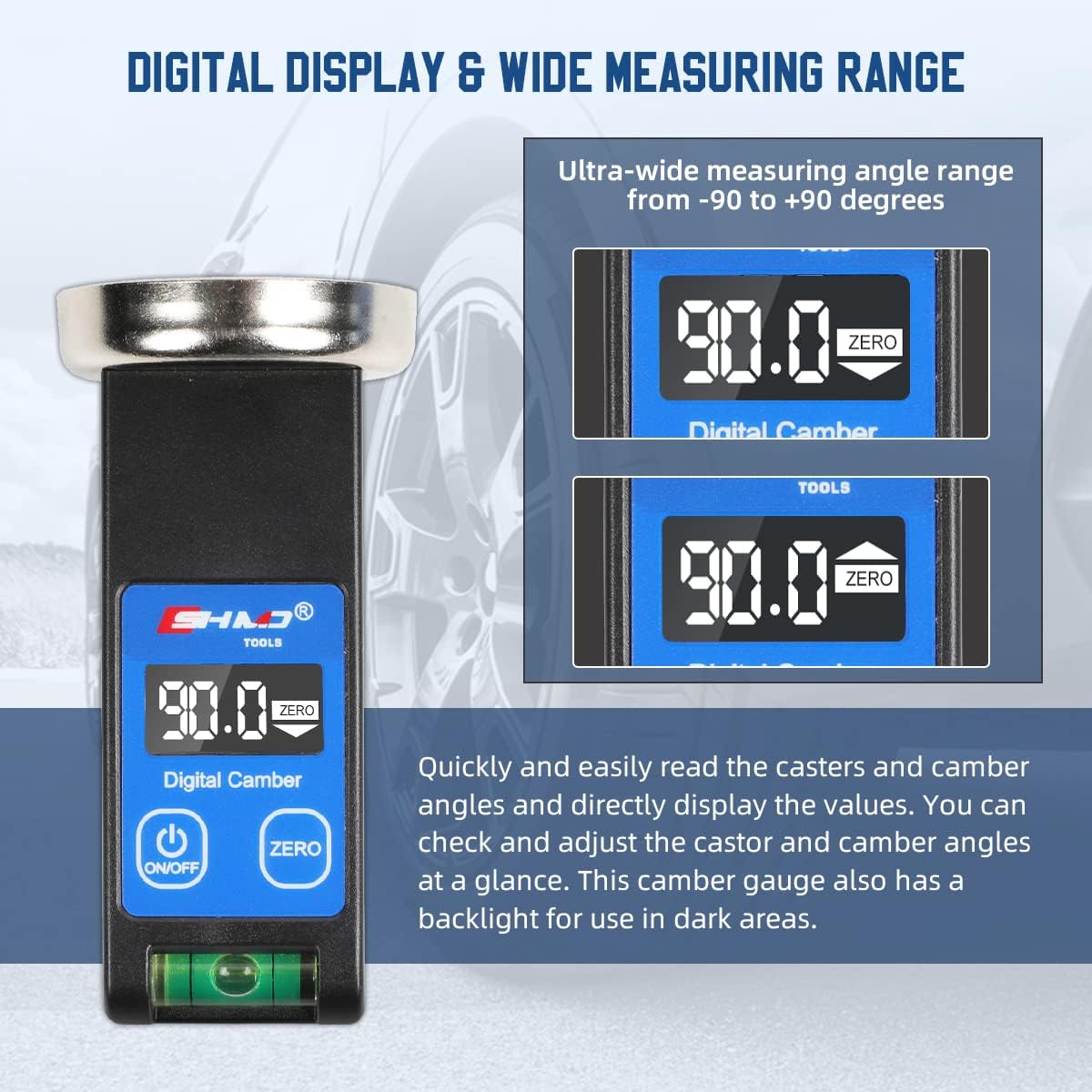 Digital Wheel Alignment Camber Gauge with Digital Display I394
