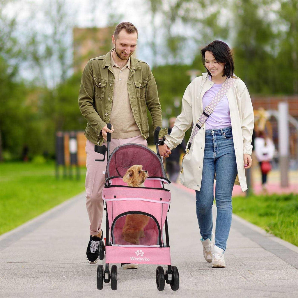 Foldable Pet Stroller with Cup Holder T535952