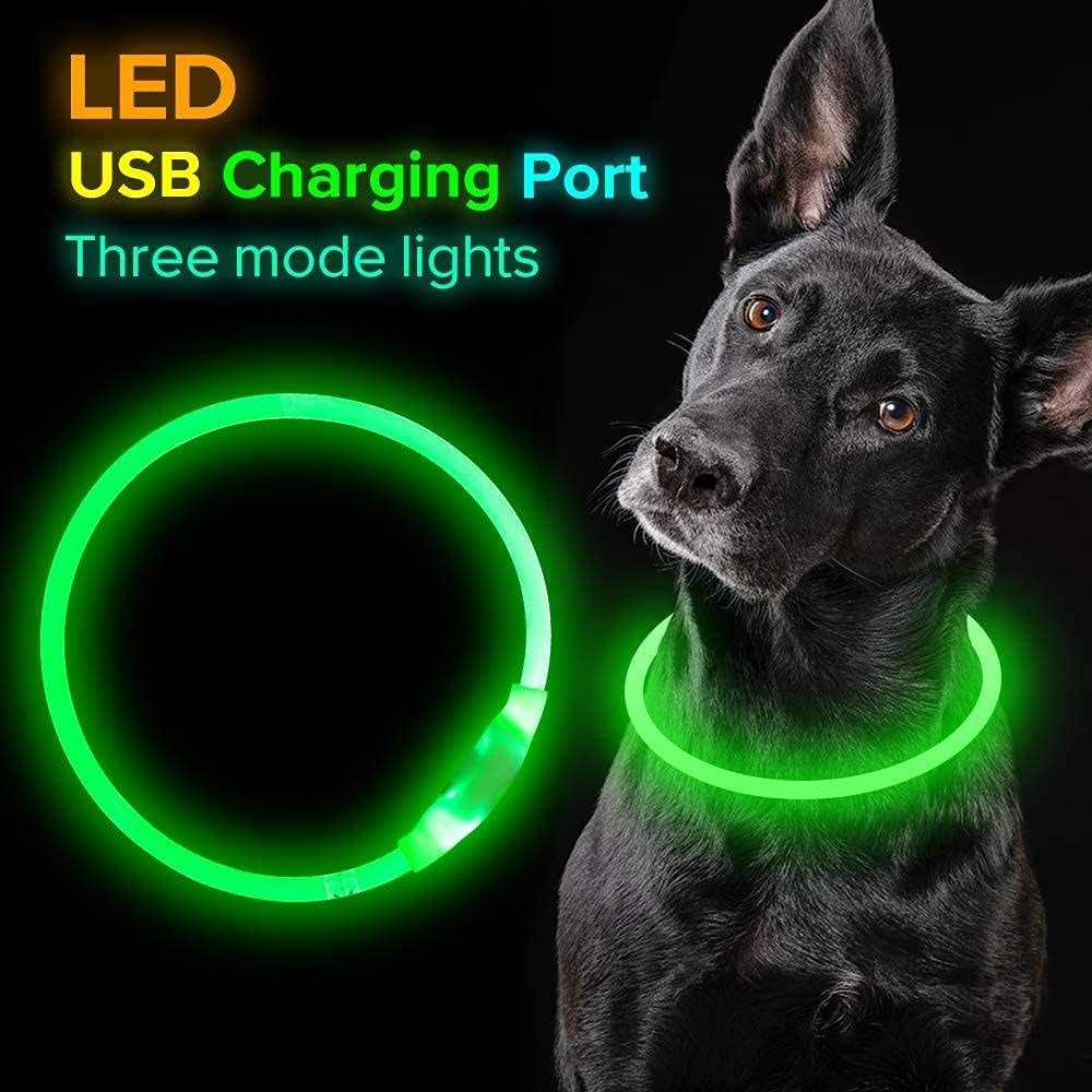 Light Rechargeable LED Dog Collar Q9816