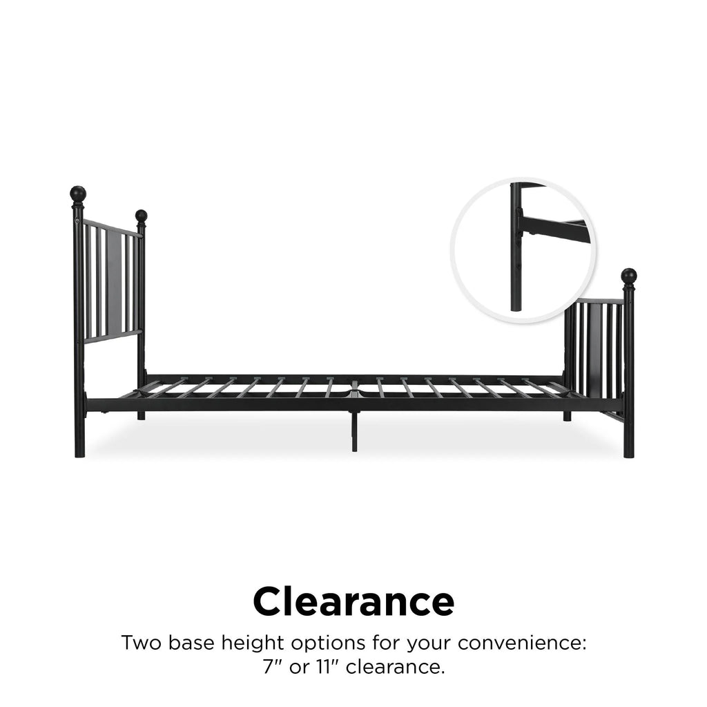 Queen Black Metal Platform Bed Q155
