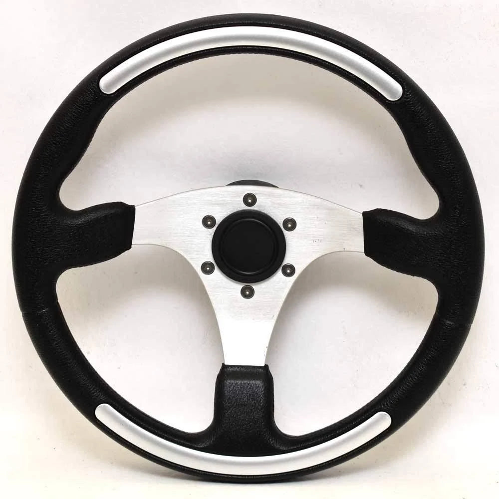 Black Silver 13 3/4 inch Boat Steering Wheel Z425711