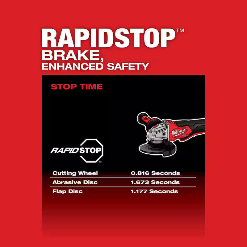 18V Brushless Cordless 4-1/2 in./5 in. Grinder with Variable Speed & Paddle Switch J5275