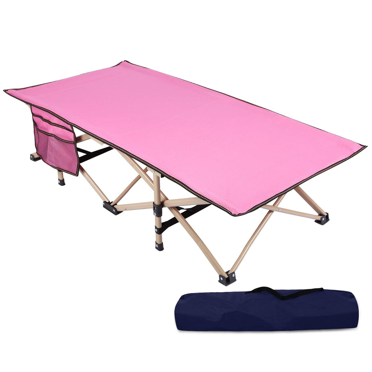 Kids Portable Folding Cot Bed, Blue 53x26 D9108