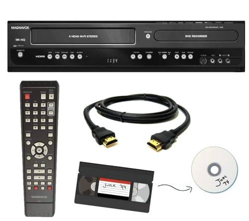VHS to DVD Recorder VCR Combo with Remote, HDMI R810380